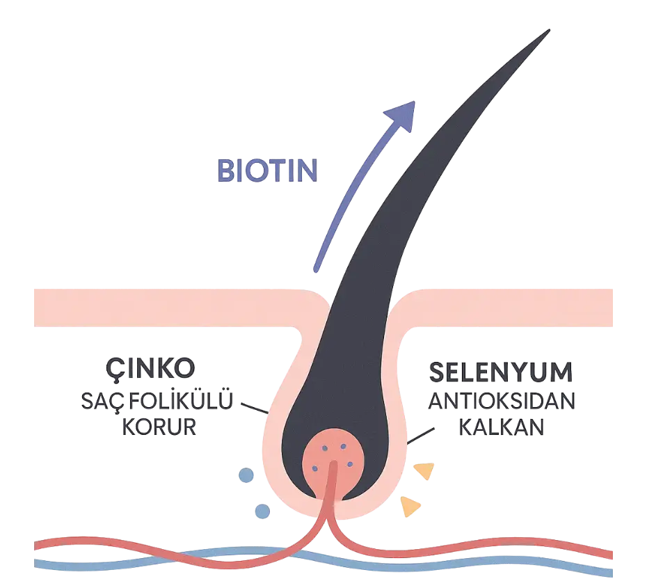 saç vitamini çalışma mantığı bilimsel açıklaması